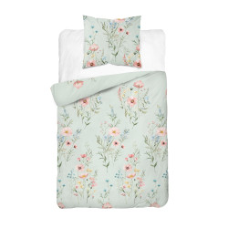 Povlečení bavlněné Violka máta 2 dílné, 140x200, 70x90 cm