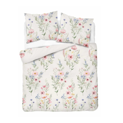 Francouzské 3 dílné povlečení bavlna Violka pudrová 5499A