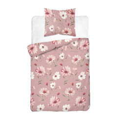 Povlečení bavlněné Petalia růžová 2 dílné, 140x200, 70x90 cm