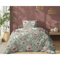 Povlečení bavlněné Petalia máta 2 dílné, 140x200, 70x90 cm