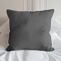 Povlečení jednobarevní  Pure Collection 100% mako satén tmavě šedé 140x200, 70x80 cm