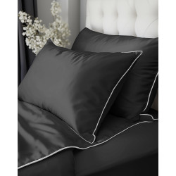 Povlečení jednobarevní  Pure Collection 100% mako satén černá